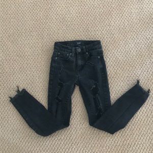 GUC Aero black ripped high rise skinny jeans